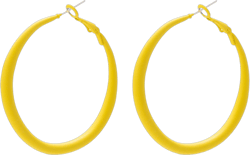 Colorful Hoop Earrings For Women Baking Varnish Earrings Cute Candy Earrings Jewelry for Women 5cm/1.96" yellow