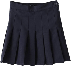 Aro Lora Women's Stylish Slim High Waist Pleated Tennis Mini Skirts US 4 Navy