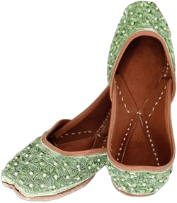 EthnicVibes Sreedevi Ethnic Punjabi Jutti Embellished Indian Wedding Women Party Flat US Size 6-10 DLY Vol-C 8 Design 15
