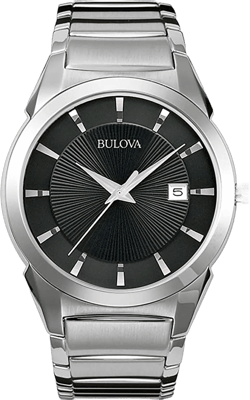 Bulova Men's Dress Silver Stainless-Steel Quartz Watch 96B149
