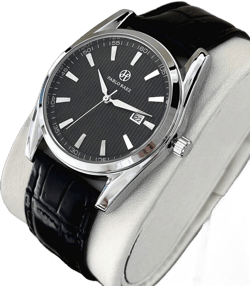 Pablo Raez 1pc Black Simple Fashion Man Watch Business Wristwatch For Gentleman SUS304 Stainless Steel IPS Silver Case Luxury Soft & Comfortable Microfiber Leather Metal Feeling Dial Design With Date Calendar Brand New 50M Waterproof Male Quartz Wristwatch Sports Clock Ticking Hands Bar Scales Nice Gifts For Friend Or Family Father Presents Fit For Daily Life/Work/Party Decoration Dress Watches New Year & Birthday Gifts