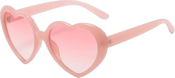 Dollger Polarized Heart Shaped Sunglasses for Women Cute Eyeglasses Vintage Fashion Oversized Heart Shaped UV400