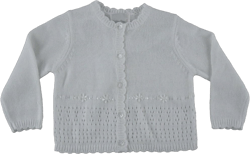 Good Lad Little Girls White Cardigan Sweater 3T Toddler Apparel