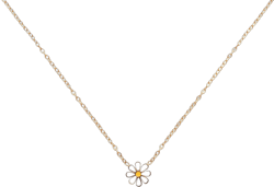Hey Harper Pendant Necklace Gold Chain For Women Trendy - Waterproof & Sweatproof & Non Tarnish Womens Necklace for Everyday 8mm Daisy Pendant - 17.67' Necklace