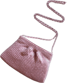Women's Evening Clutches Metal Mesh Party Purse Bag(Mini,Purple)
