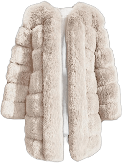 Shaggy Outerwear Solid jacket Faux Fur Warm Coat Women's Fashion Puffy Fur Sweater Small Beige