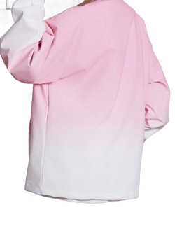 1pc Women's Casual Jacket, Spring & Autumn, Stand Collar Wind-Resistant Gradient Color Trendy Branded Retro Fashion Outerwear