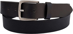 RESISTANCE Full Grain Leather Dress Belt & Casual Belt For Men 1.5inch Wide Strap Midnight Black 40