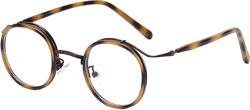 Unisex Retro Round Frame Clear Lens Designer Mens Womens Vintage Eyeglasses Metal Glasses Tortoiseshell