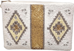 Beaded Clutch-Embroidered Clutch Bag for Women-Evening Clutch Bags-Shoulder Clutch Bags With Chain Straps Classic