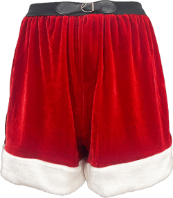 Mens Velvet Christmas Boxer Shorts Santa Claus Costume Holiday Flannel Loose Short Pants Underwear X-Large Red