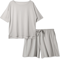 BAMBOO COOL Women's Pajama Sets 2-piece Sleepwear Lounge Sleep Set Soft Short Sleeve Tops and Shorts with Pockets