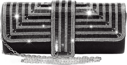 ELDA Women's Rhinestone Clutch Purses Evening Bags Sparkling Glitter Formal Party Purse Wedding Cocktail Prom Bags with Chain