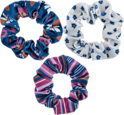 Karma 3-Set Velvet Hair Scrunchies for Women - Velvet Elastics Hair Bands Scrunchy Hair Ties, Girls Hair Accessories - Great Gift for Holiday Seasons, Plum Floral Plum Floral 1 Count (Pack of 3)