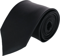 CTM Men's Silk Solid Tie, Black