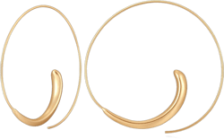 Gold Hoop Earrings 14k Gold Plated Hoop Earrings for Women Big Gold Silver Hoop Simple Spiral Brushed Ball Dangle Drop Earrings for Women Gift Gold Spiral Hoop