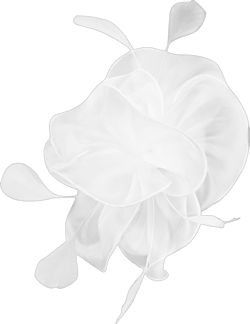 White Fascinators for Women Tea Party Fascinators for Women, Ruffles Cap Headwear with Veil Headband, Tea Party Wedding Organza Pillbox Hats White Fascinator Rose Hair Clip White Church Hat