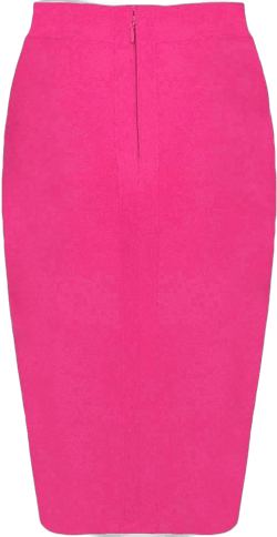 Women's High Waist Knee Length Bandage Pencil Skirt Small Hot Pink