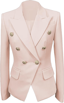 Womens Casual Blazers Long Sleeve Lapel Button Suit Jackets Slim Fit Work Office Blazer Jacket for Women 4 Beige