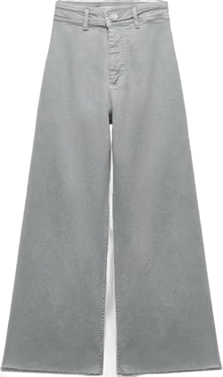 Women's Wide Leg Jeans High Waisted Stretchy Trendy Casual Versatile Work Denim Pants Trousers 2025 Small Grey