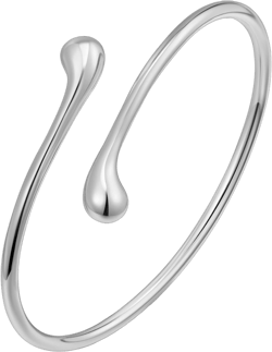 WOWORAMA Dainty Gold Cuff Bracelets for Women Delicate Thin Wire Open Bangle Bracelets Stackable Minimalist Wrist Cuff Bracelets Flexible Adjustable Size Teardrop Cuff Silver