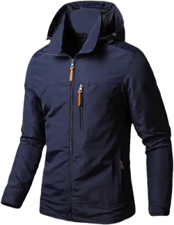 Men's Tactical Jacket Waterproof Lightweight Mountain Sport Jacket Casual Zip Up Hoodie Outdoor Windbreaker Outwear XX-Large Blue