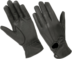 Hugger Women's Water-Resistant Full Finger Touchscreen Unlined Leather Gloves for Casual Wear, Driving, Riding Large Black