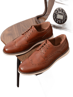 SELECTSHOES Men's Formal Block Carving Solid Color Banquet Style Shoes Business Casual Oxford Black/Oxblood/Brown Pu Leather Dress Shoes