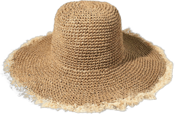 Sun Hats Women Straw Hats Wide Brim Summer Beach Hats Foldable Fringed Floppy Fedora Hats Summer Vacation Accessory One Size Brown