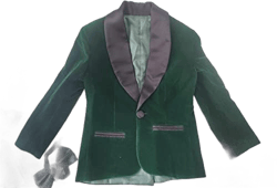 2024 Little Boy Velvet Toddler Blazers for Boy Children Kids Shawl Lapel Jacket STTZJK001 7 Years Red