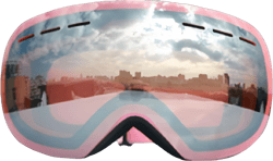 Ski Goggles, Anti Fog Snowboard Goggles for Men & Women, UV Protection Pink Frame & Pink Lens