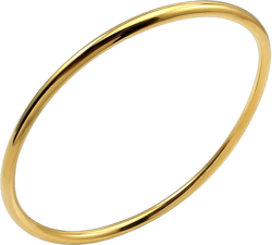 Stackable Womens Bangle Bracelets Stainless Steel 3mm Simple Bangles Tri-Color 3 Size Gold 60 Millimeters