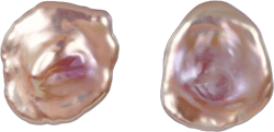 Genuine Keshi Pearl Earrings for Women; Freshwater Pearl Earrings in 925 Sterling Silver; 10mm Baroque Pearls in Natural Multi-Colors; Pearl Earrings Studs Come with Jewelry Box