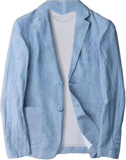 Men's Thin Linen Blazer Summer Slim Fit Casual Blazer Small Sky Blue