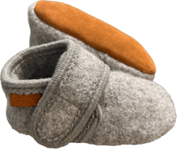 Wool Booties Slippers for Boys Girls Unisex Toddler Baby Infant Child with Leather Sole 6-12 Months Infant Light Grey