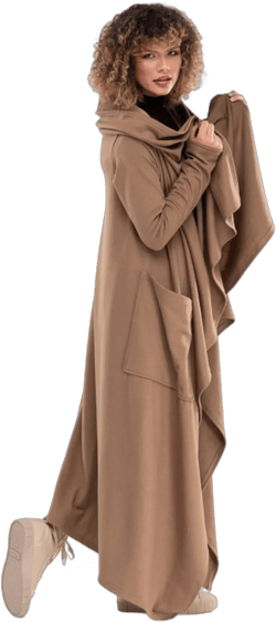 Long Wool Cape, Wool Cardigan Women, Cloak with Hood, Long Knit Cardigan, Knitted Jumper, Pastel Goth Clothing