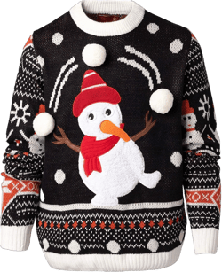 Men`s Ugly Christmas Sweater Unisex Women`s Funny Novelty Santa Pullover for Party 21018-ma XL