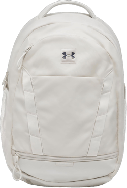 Under Armour Women's Hustle Signature Storm Backpack, (279) Stone / / Metallic Gun Metal, One Size Fits Most