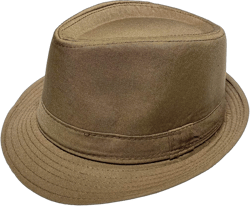 Men's Women's Manhattan Gangster Trilby Cotton Fedora Hat Costume Jazz Panama Cap One Size #C:brown