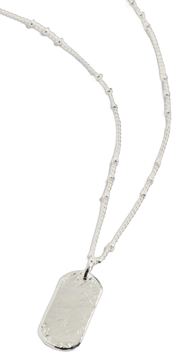 gorjana Women's Griffin Dog Tag Necklace Silver