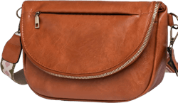 Crossbody Bag for Women PU Leather Anti-theft Daypack with Adjustable Strap Casual Shoulder Bag Brown