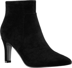 ILLUDE Women's Fashion Ankle Boots Comfortable Pointed Toe High Heels Side Zipper Booties 9 Black Suede
