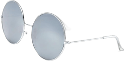 Mirror Sunglasses Women Men UV400 Sun Glasses Female Male Oversized Round Circle Frame 2 One Size