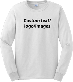 INK STITCH Unisex Ultra Cotton Custom Design Your Own Long Sleeve T-Shirt (Multi Colors) White Large