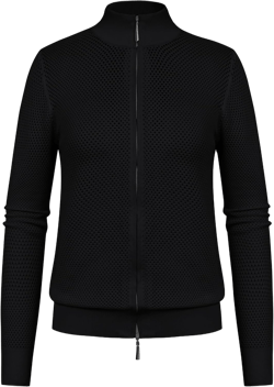 Women's 2025 Summer Mesh Cardigan Lightweight Long Sleeve Zip Up Crochet Knit Sweater Jacket Athleisure Outfits XX-Large Black