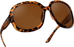 miyya Bug Eye Oversized Polarized Sunglasses Womens, Trendy Retro Sun Glasses for Women 2024, Oversized UV Protection Shades Tortoise/Brown Polarized