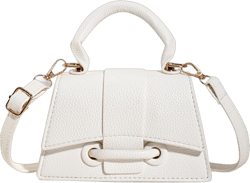 Ayliss Mini Crossbody Handbag Women Mini Purse Handbag Clutch Cute Mini Trendy Bag Top Handle PU Leather Shoulder Bag White