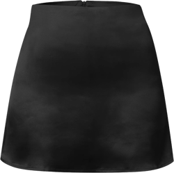 Womens Mini Skorts Casual High Waisted Stain Silk Zipper Satin Ribbon Lined Skirt Bodycon Short Skirts