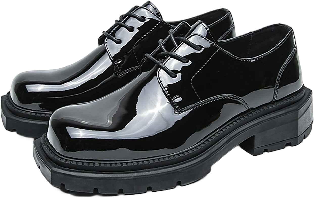 Men High-End Patent Leather Pointy Toe Formal Dress Shoes, Suitable For Business, Party, Wedding And Trendy Events