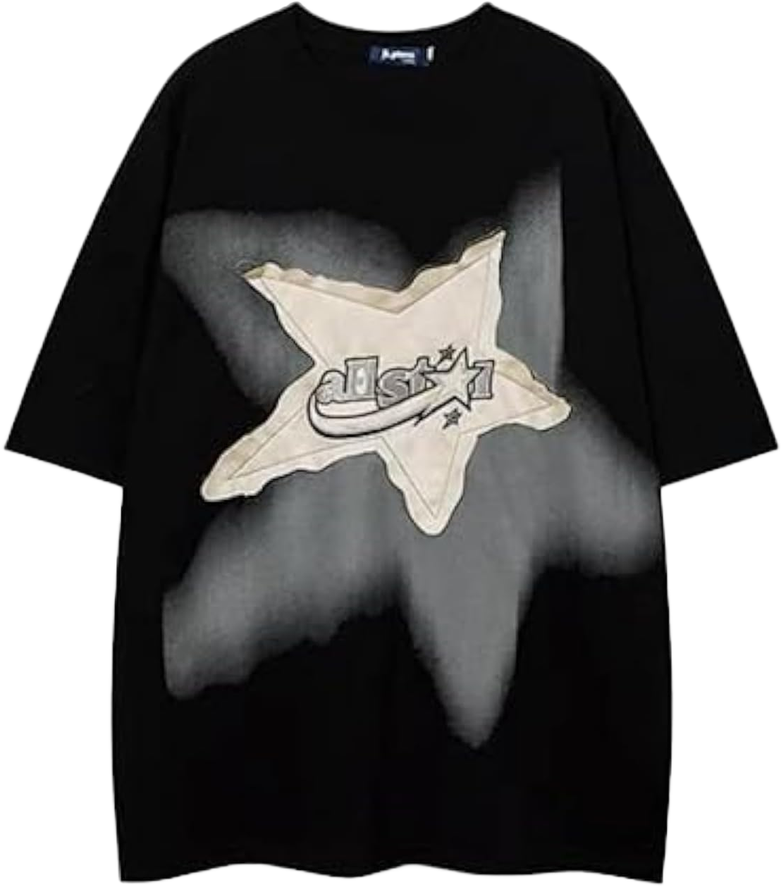 CUTEGAL Y2K 90s Star Shirt Star Top Vintage Oversize Shirts Graphic Tees Mens Womens Y2k Tops Casual Unisex Streetwear Large Black1